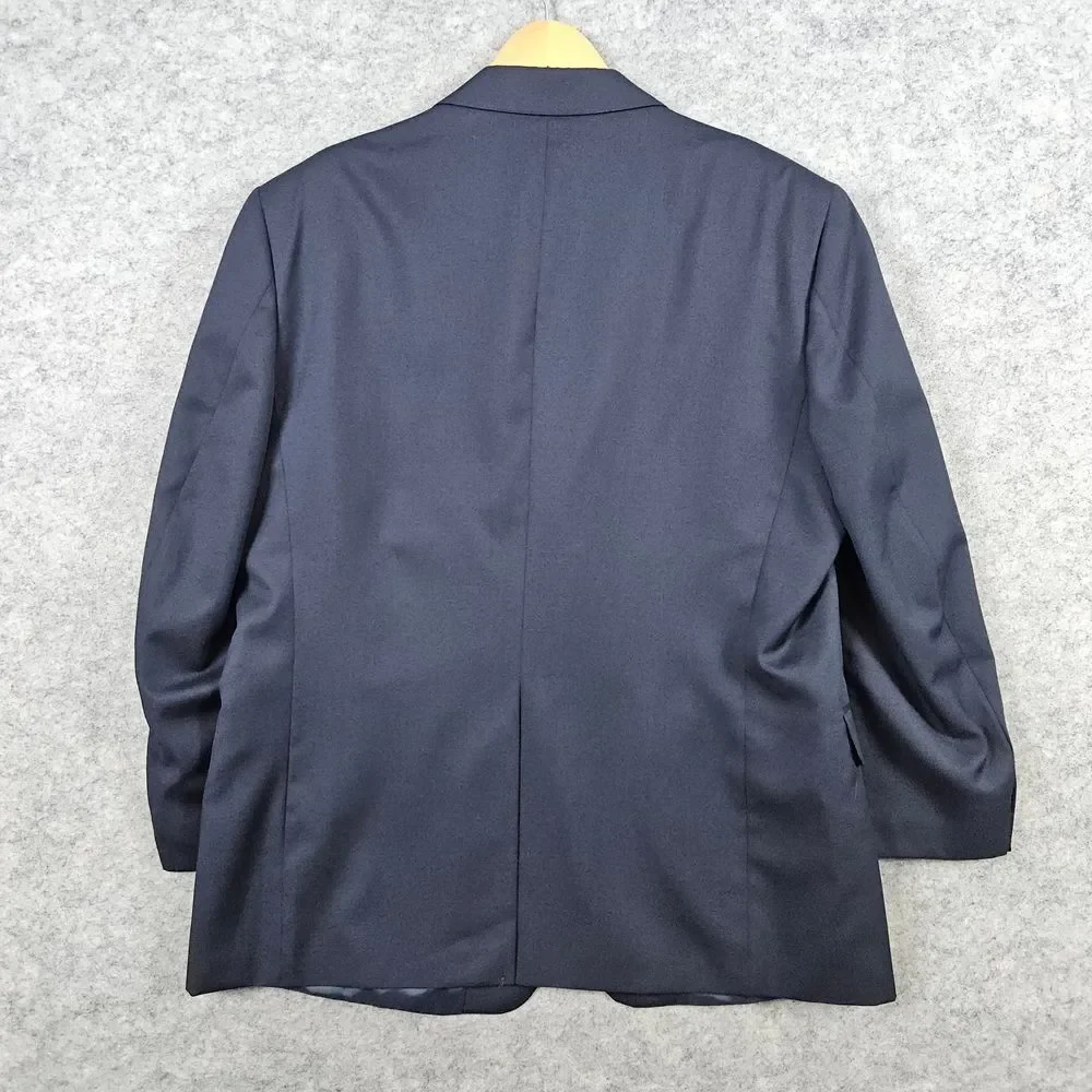 Kilburne & Finch Men's Blazer Size 46R Navy Blue Wool Blend UNCUT‎ S&K Preppy